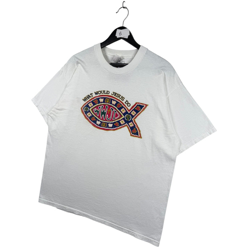 Vintage WWJD What Would Jesus Do Christian T-Shirt