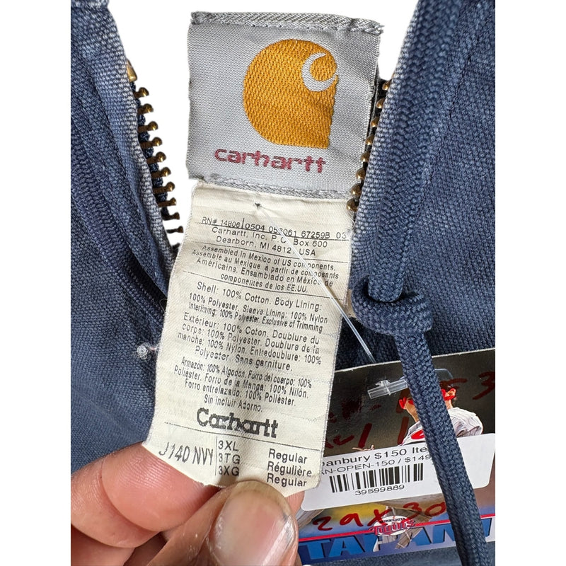 Vintage Carhartt Canvas Full Zip Hooded Workwear Jacket