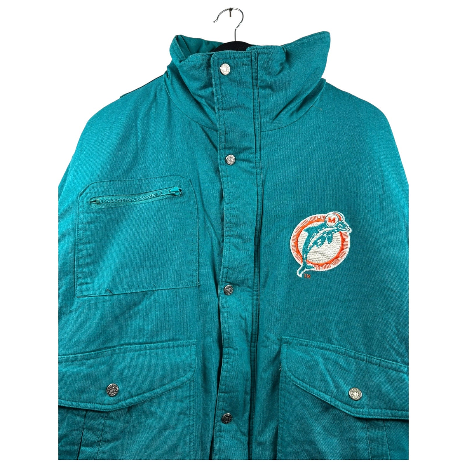 Vintage NFL Triple F.A.T. Goose Miami Dolphins Puffer Jacket