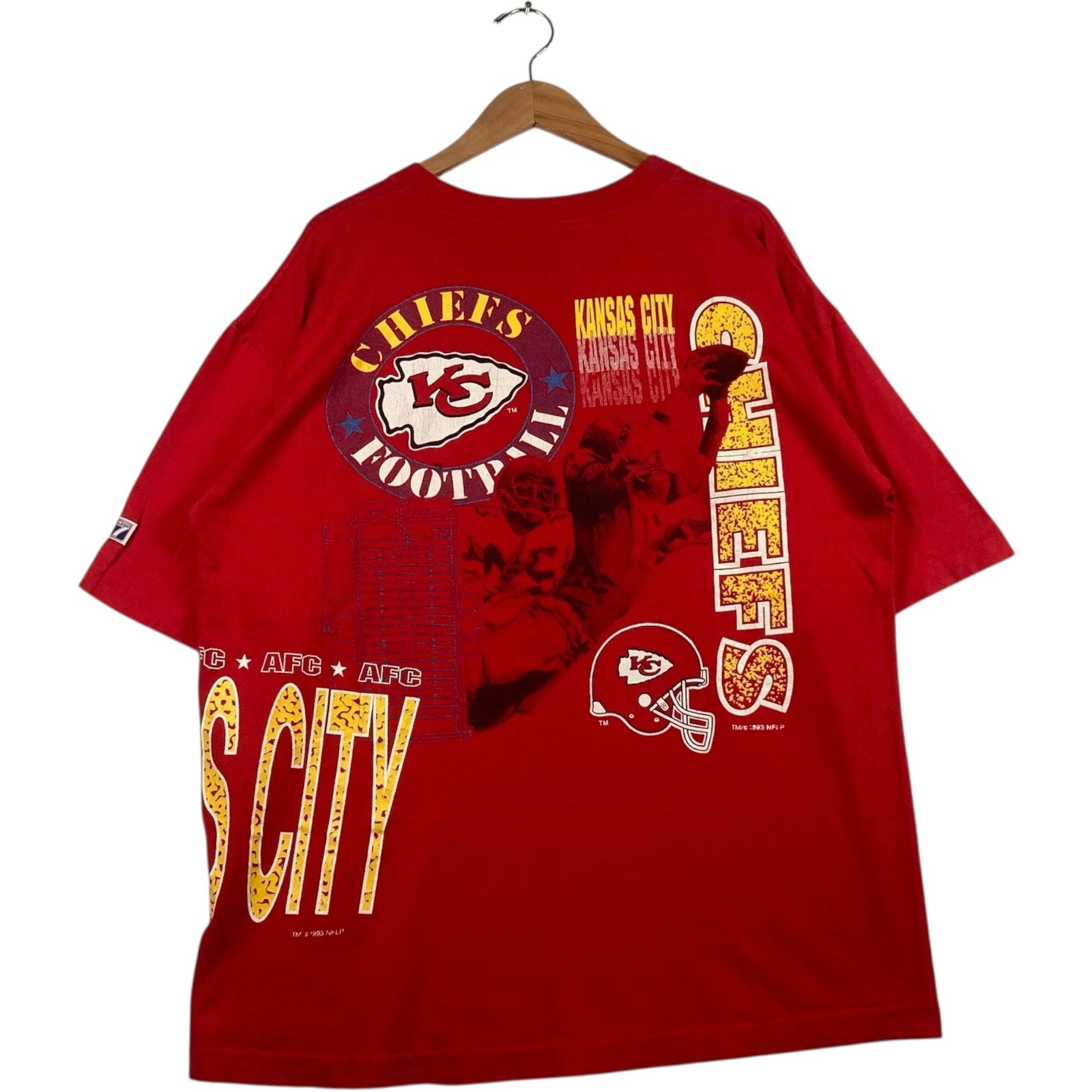 Vintage 1993 Kansas City Chiefs All Over Print Tee