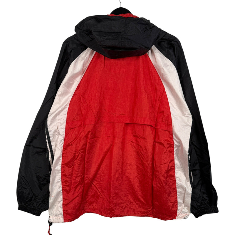 Vintage Adidas Mini Spellout Color Block Windbreaker