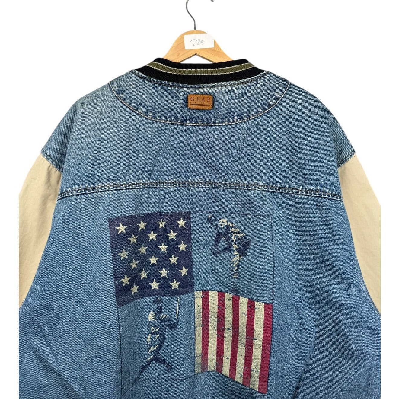 Vintage American Flag Denim Jacket