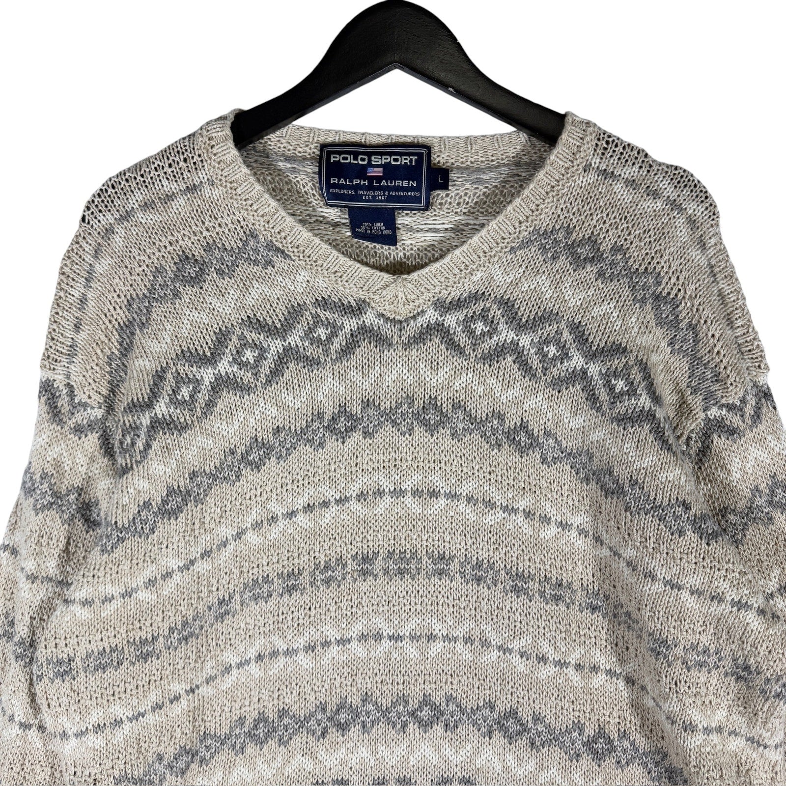 Vintage Polo Sport Ralph Lauren Knit V Neck Sweater