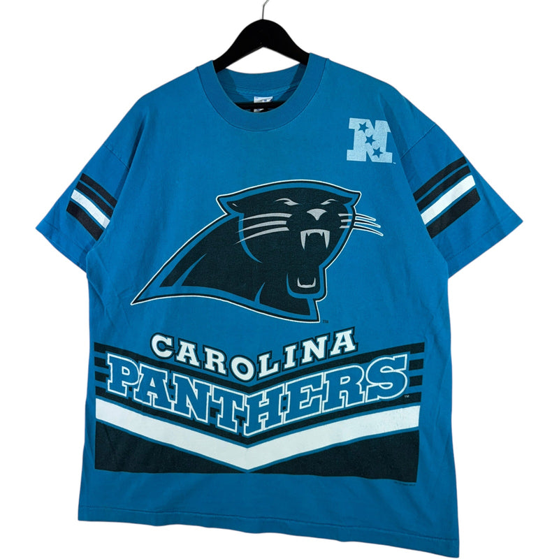 Vintage Carolina Panthers Team Logo Jersey Style NFL Tee