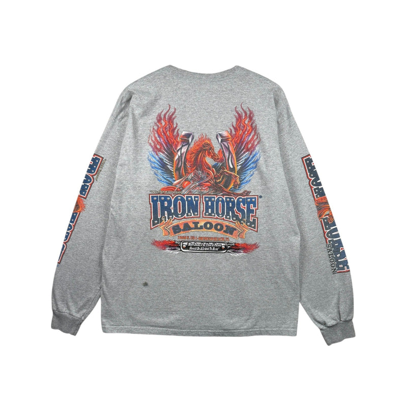 Vintage Iron Horse Saloon Graphic Pocket Long Sleeve