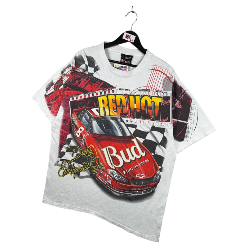 Vintage Budweiser #8 NASCAR All Over Print T-Shirt
