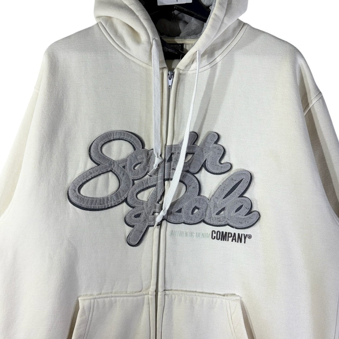 Vintage South Pole Embroidered Logo Full Zip Hoodie