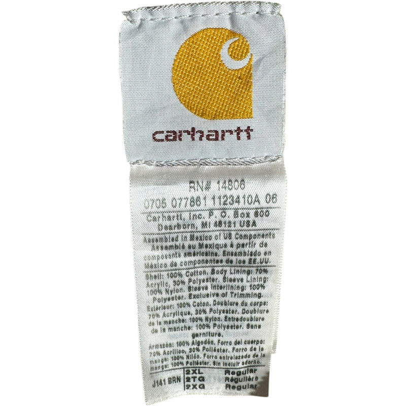 Vintage Carhartt Sherpa-Lined Hooded Workwear Jacket