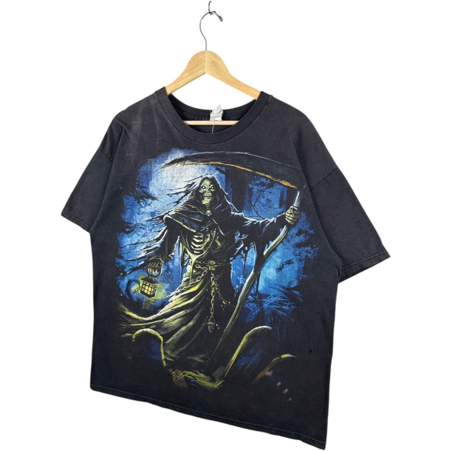 Vintage Grim Reaper Print T-Shirt