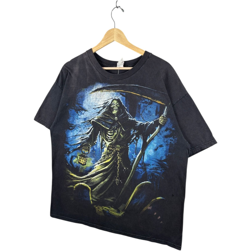 Vintage Grim Reaper Print T-Shirt