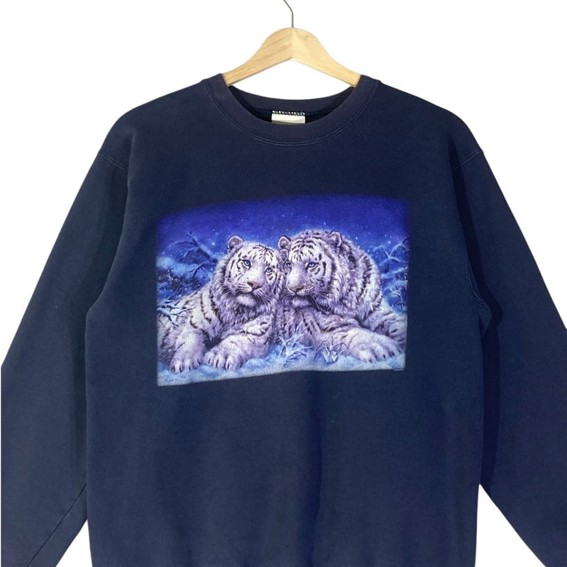 Vintage White Tiger Graphic Crewneck