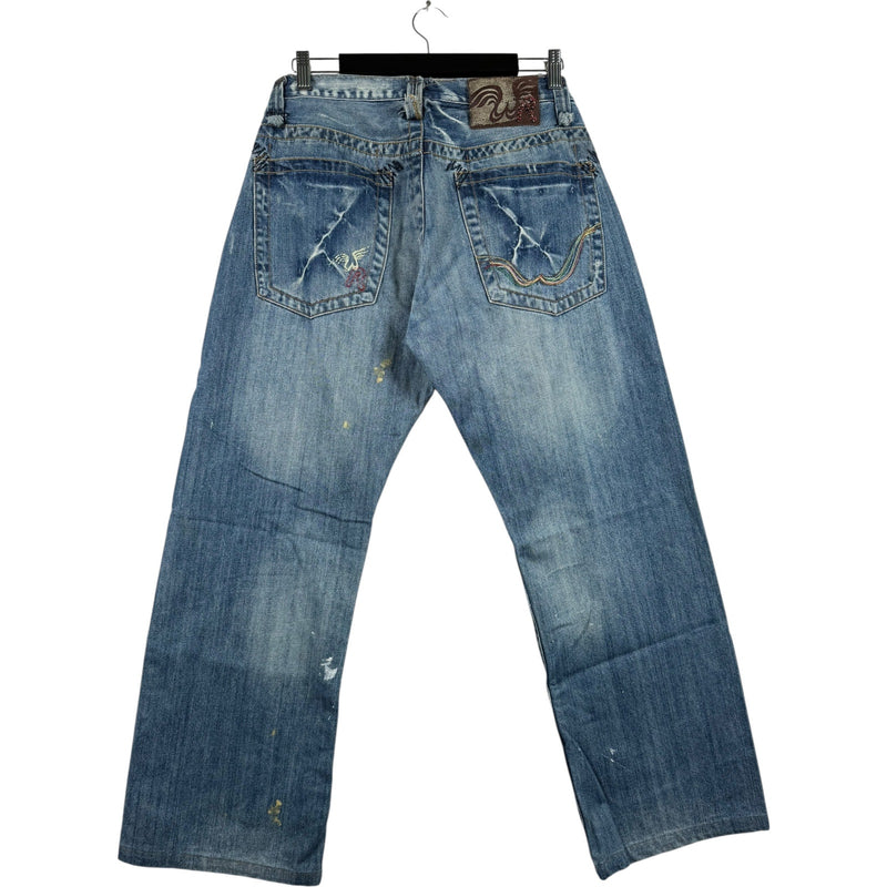 Vintage We Are Replay Straight Leg Denim Jeans 34x30