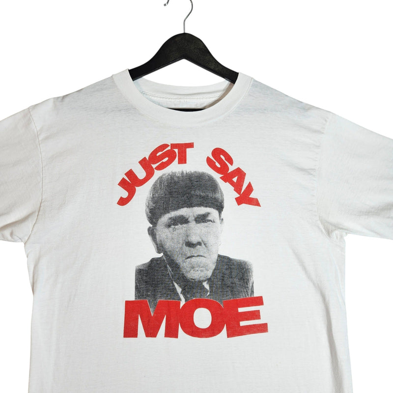 Vintage Just Say Moe Three Stoogis Tee