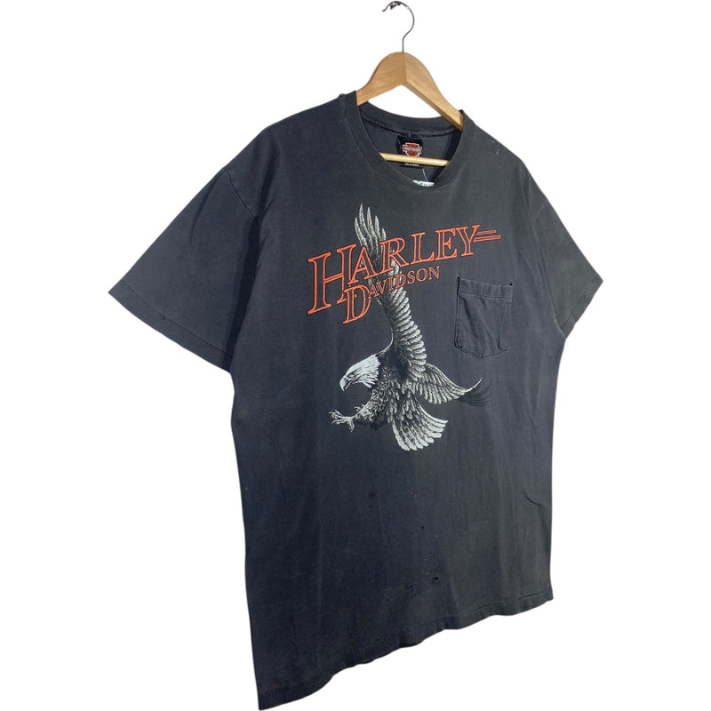 Vintage Harley Davidson Las Vegas Biker Graphic Pocket T-Shirt