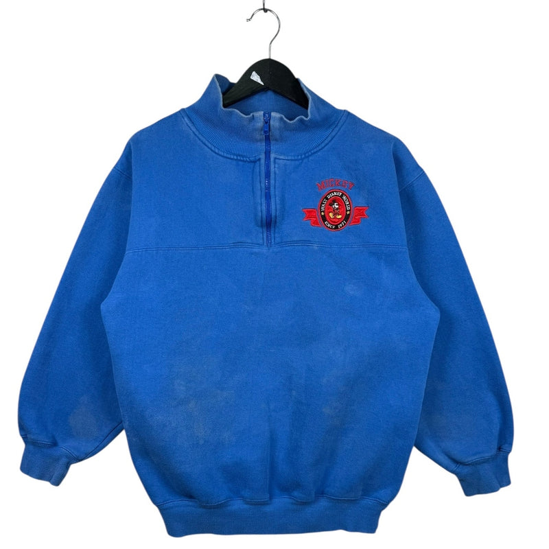 Vintage Walt Disney World Mickey 1/4 Zip Pullover Sweatshirt