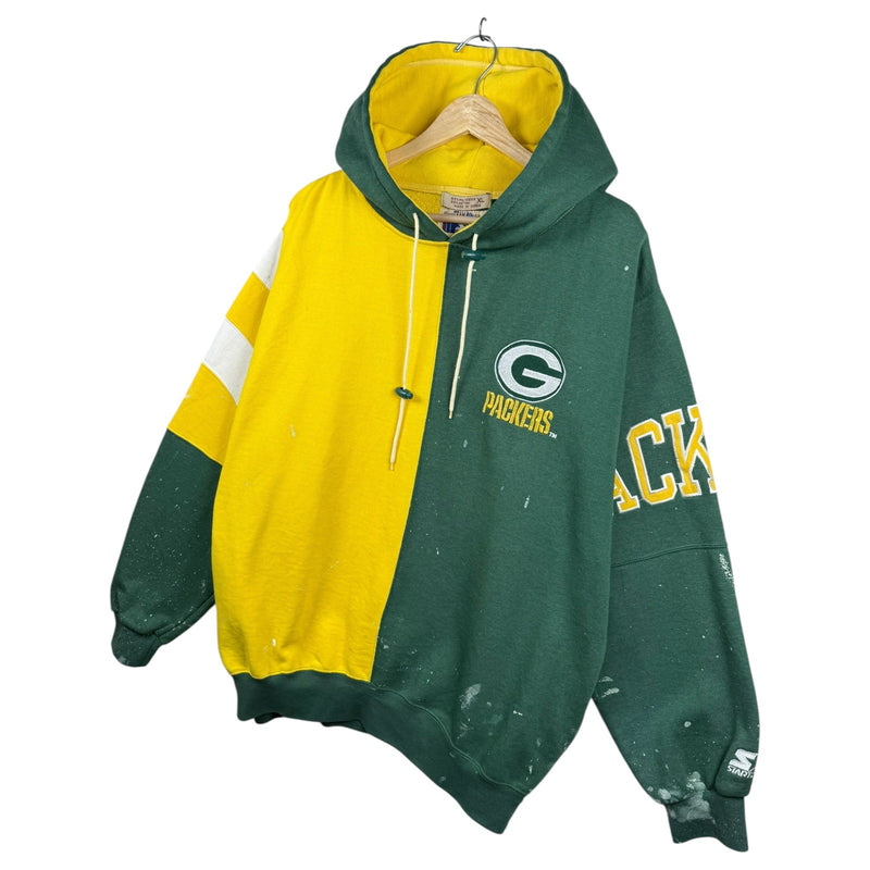 Vintage Starter Green Bay Packers Colorblock NFL Hoodie