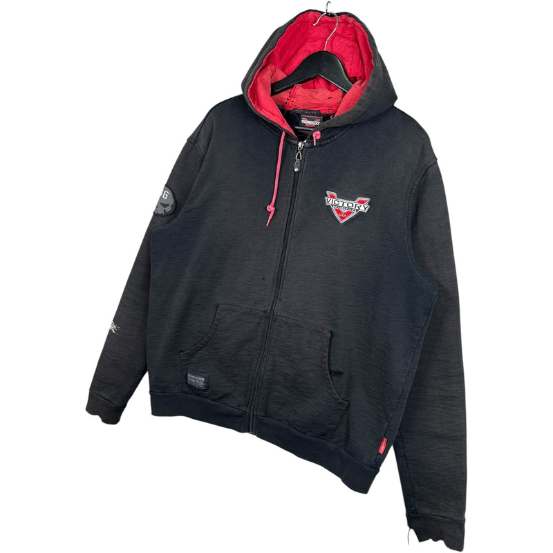 Vintage Victory Motorcycles USA Full Zip Hoodie