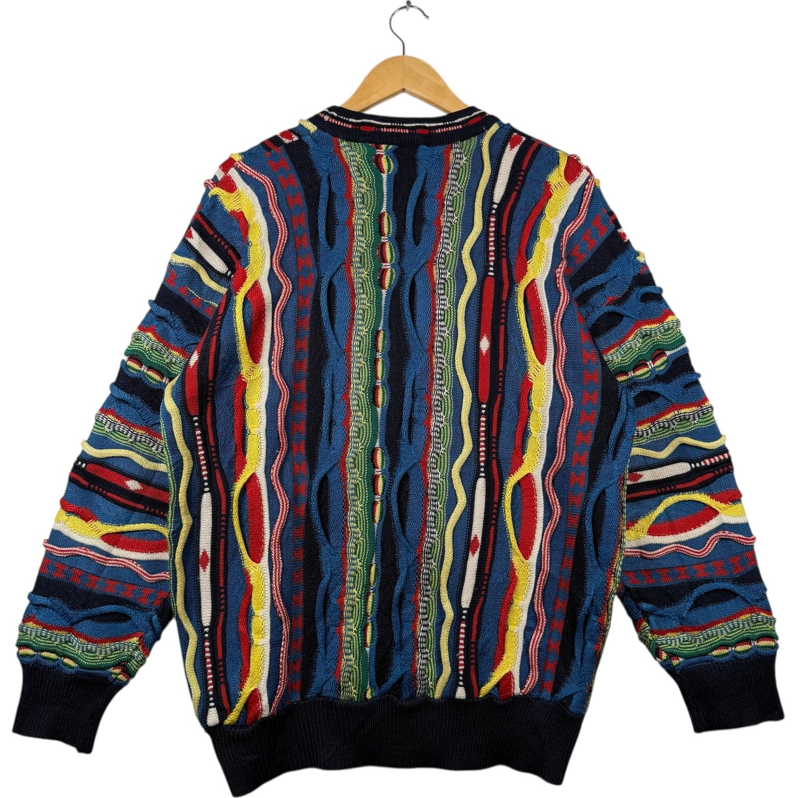 Vintage Coogi 3D Knit Striped Textured Sweater