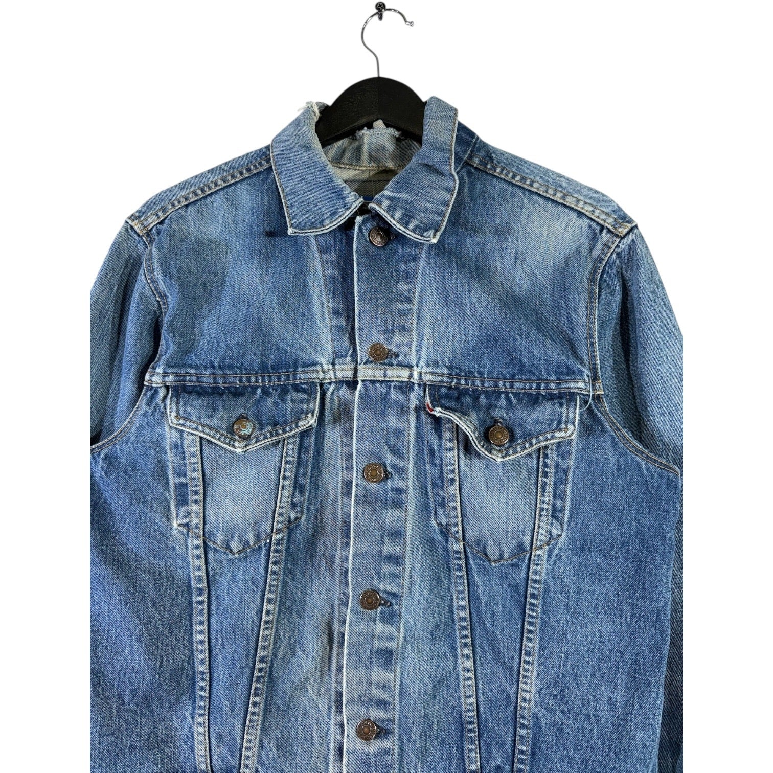 Vintage Button Front Denim Jacket