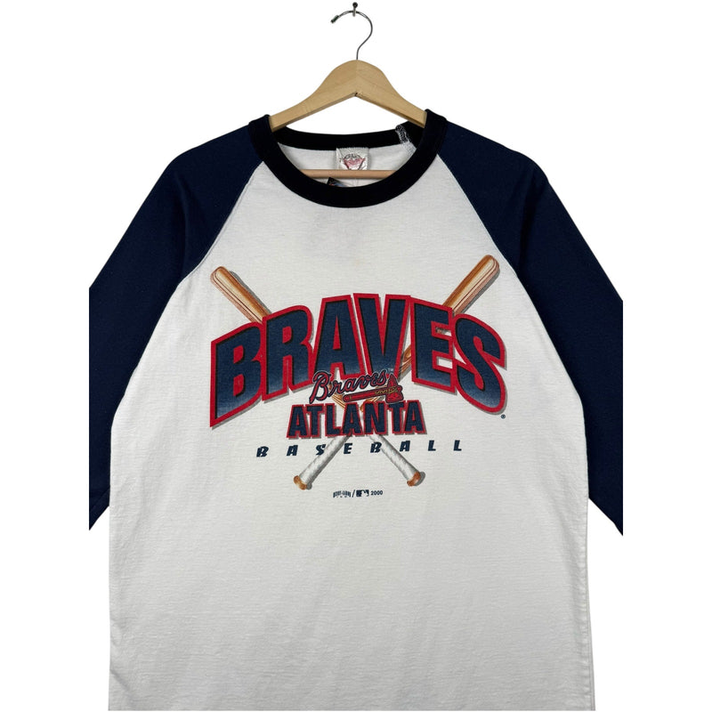 Vintage Braves Atlanta Baseball MLB 3/4 Sleeve T-Shirt