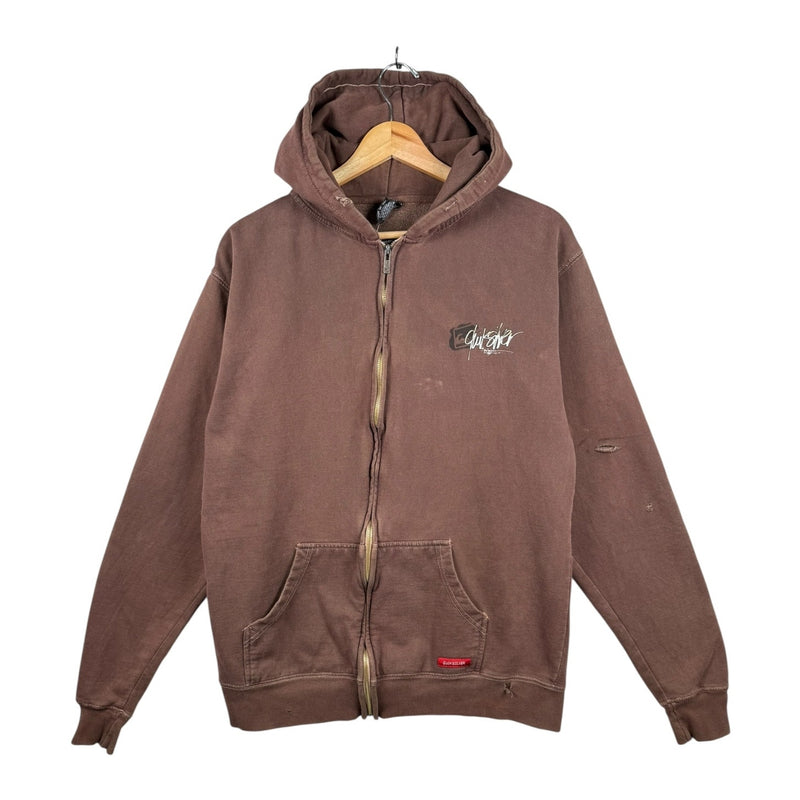 Vintage QuikSilver Graphic Print Full Zip Hoodie