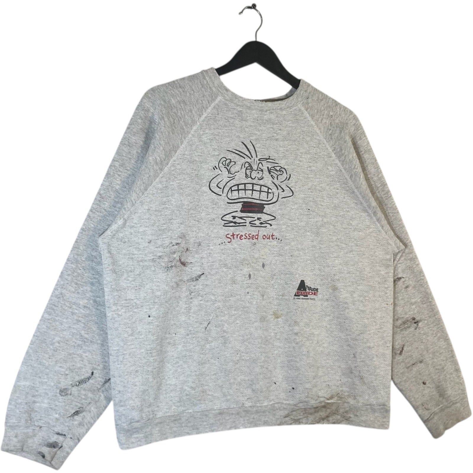 Vintage Attitude Dude "...Stressed Out..." Crewneck 1995