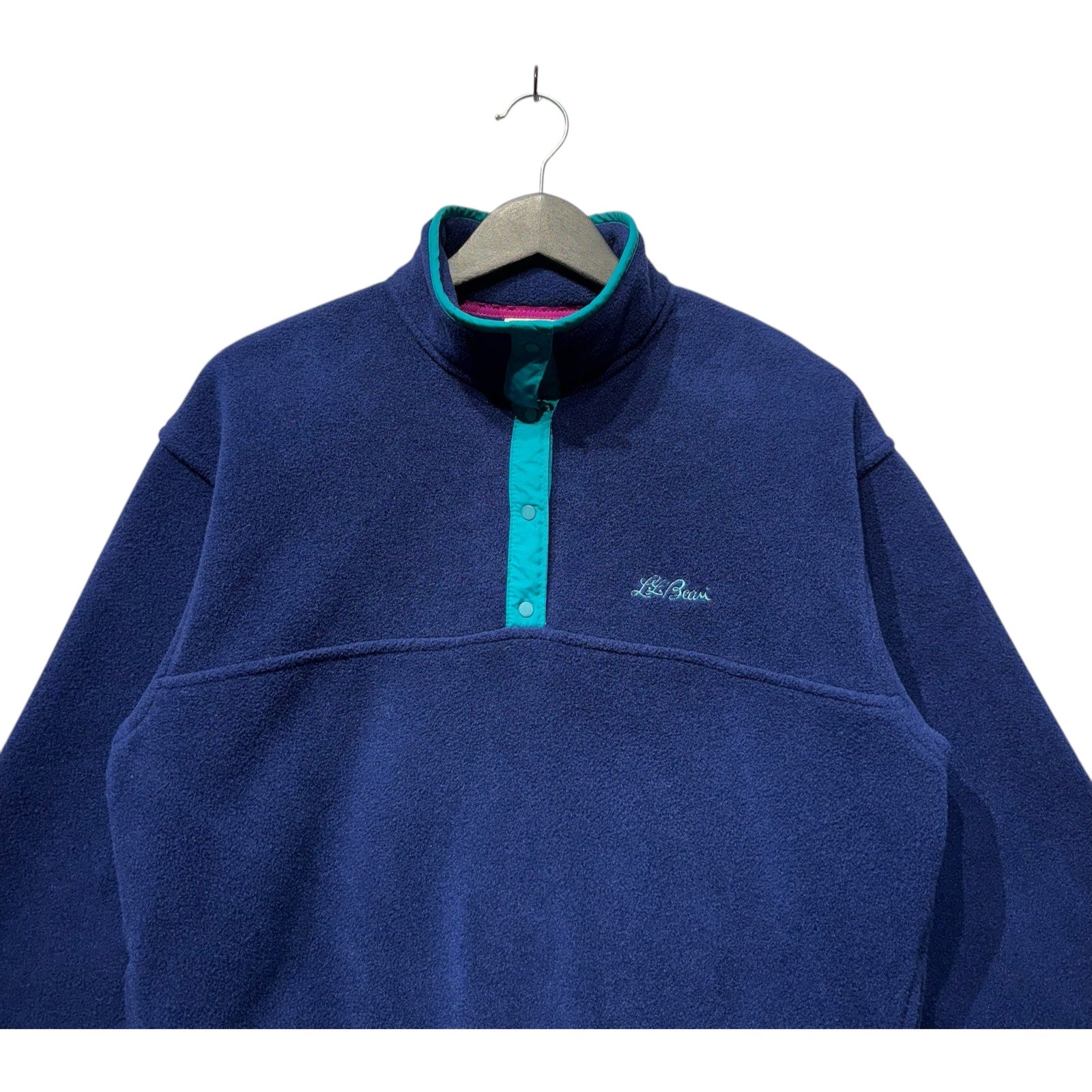 Vintage Women's L.L. Bean 1/4 Button Spellout Fleece