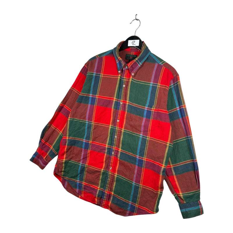 Vintage Abercrombie & Fitch Flannel Plaid Long Sleeve Button Up Shirt