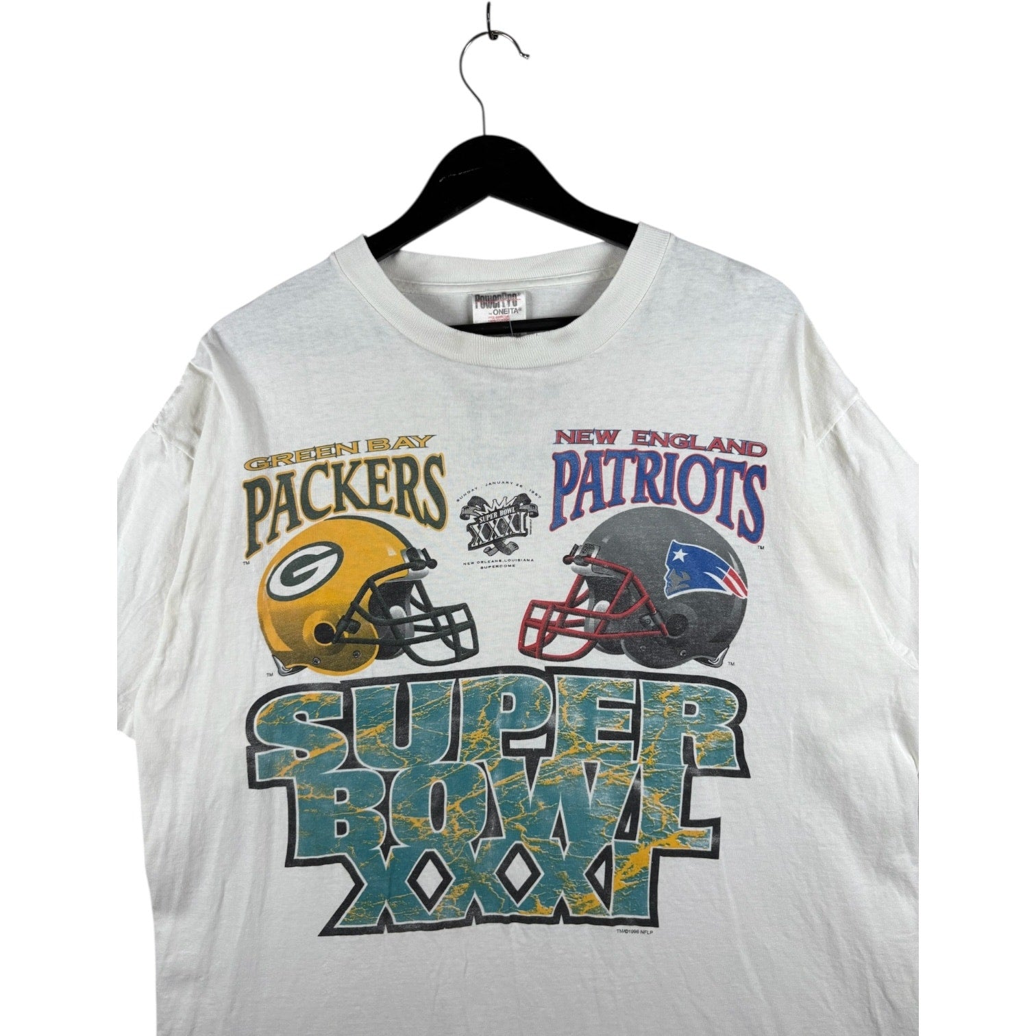 Vintage Super Bowl XXXI Packers Vs. Patriots NFL T-Shirt