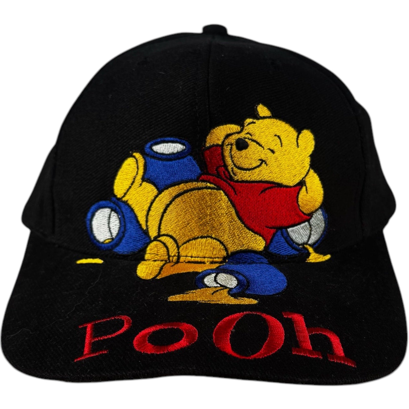 Vintage Disney Pooh Bear Big Logo Strapback Hat