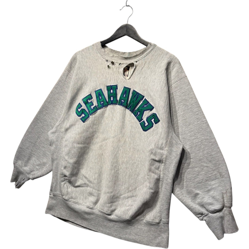 Vintage Champion Seattle Seahawks Arch Spellout NFL Crewneck