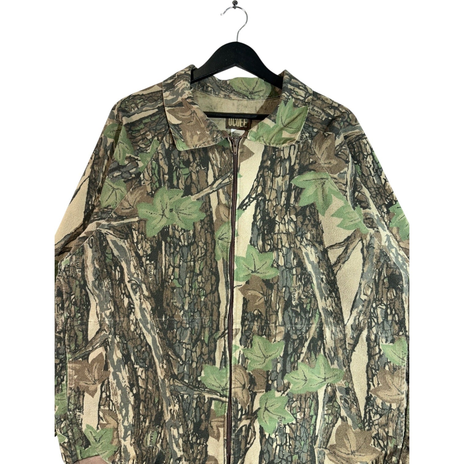 Vintage Camo Collared Zip-Up Light Jacket XL