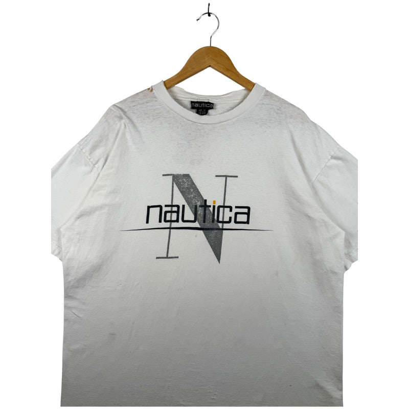 Vintage Nautica Logo Print T-Shirt