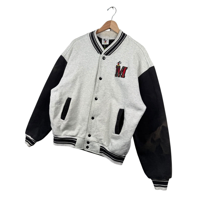 Vintage Mickey & Co Plaid Embroidered Logo Varsity Jacket