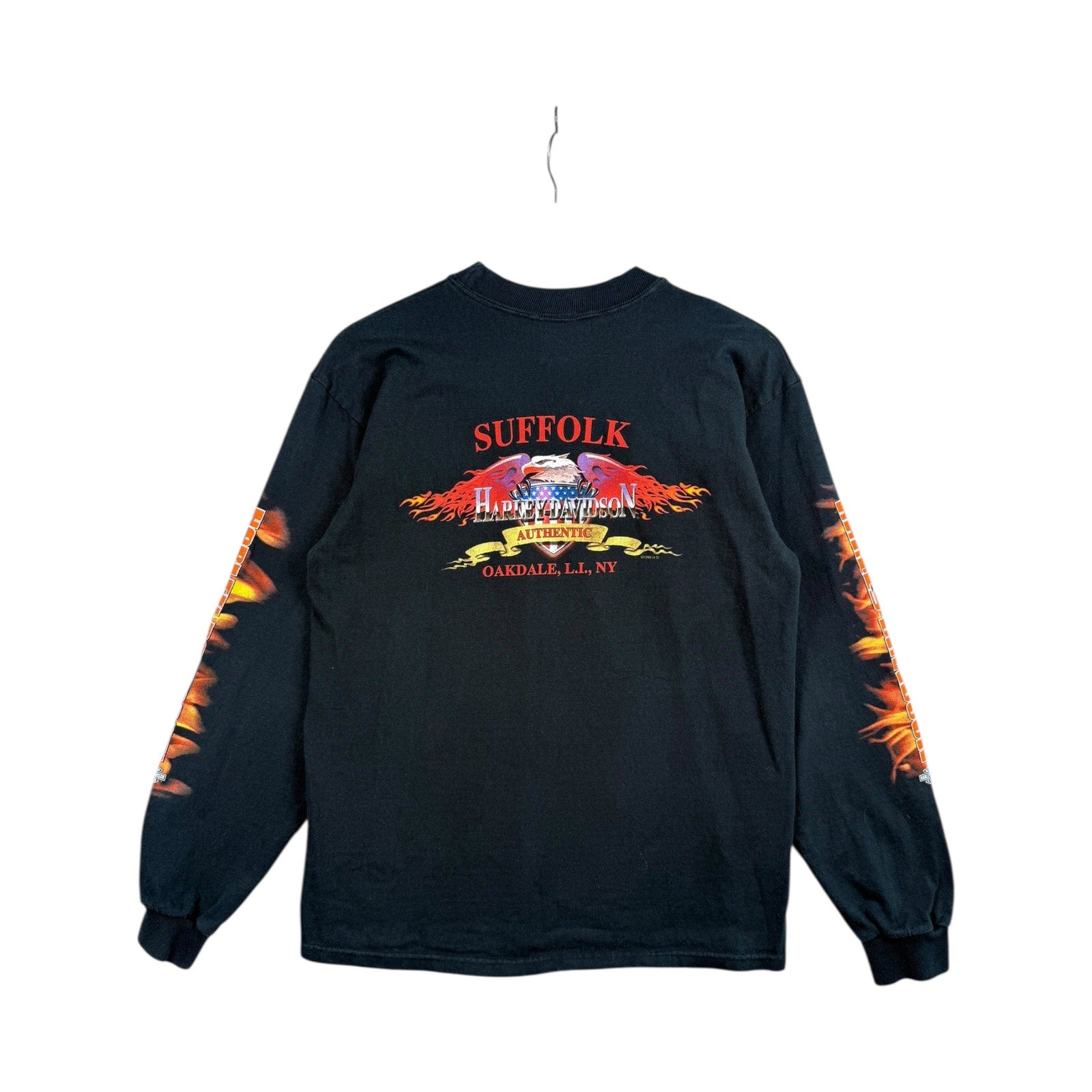 Vintage Harley Davidson Flame Long Sleeve T-Shirt