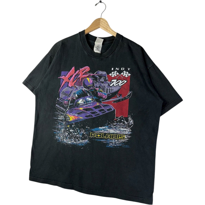 Vintage Polaris Indy Snowmobile Racing Graphic T-Shirt