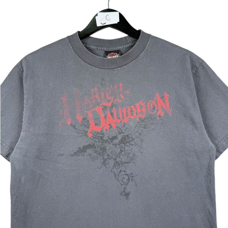 Vintage Harley Davidson Flames Graphic T-Shirt