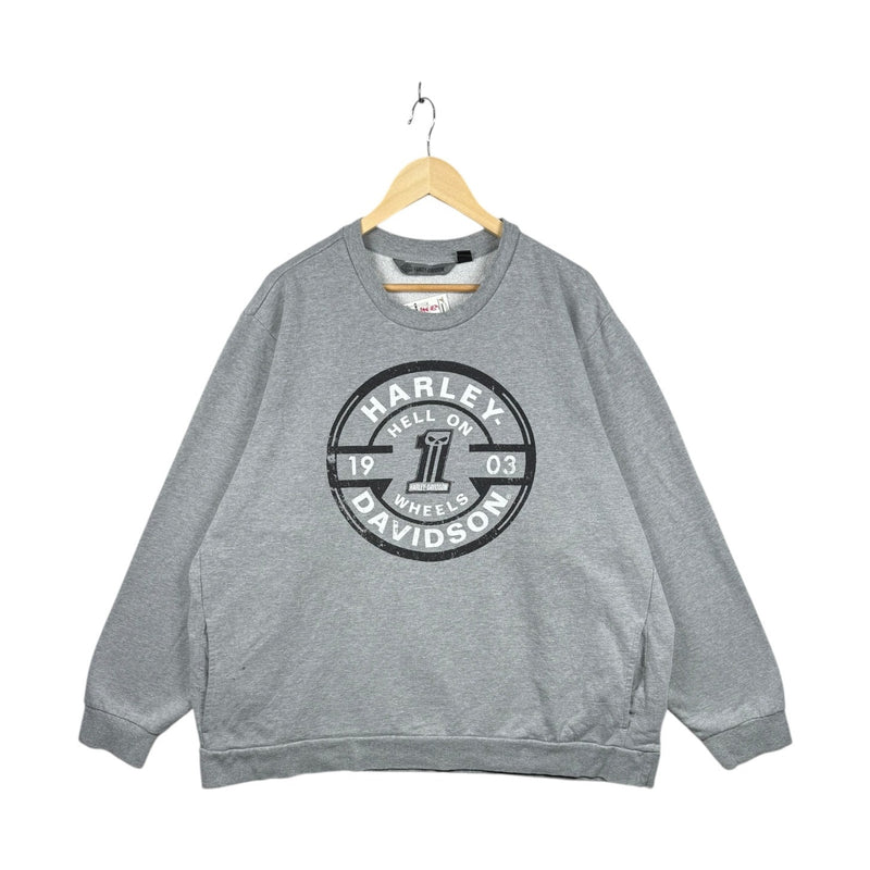 Vintage Harley Davidson Hell On Wheels Graphic Crewneck