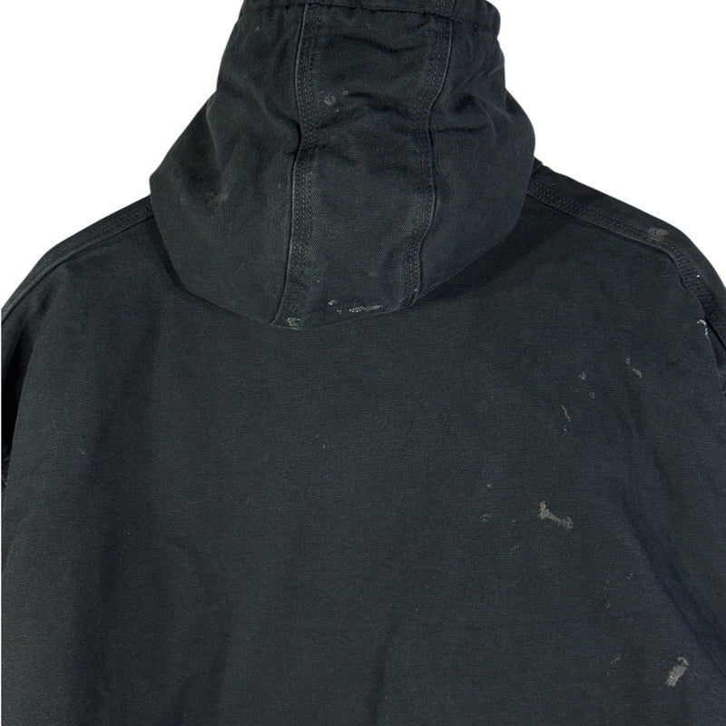 Vintage Carhartt Canvas Hooded Full Zip Workwear Jacket