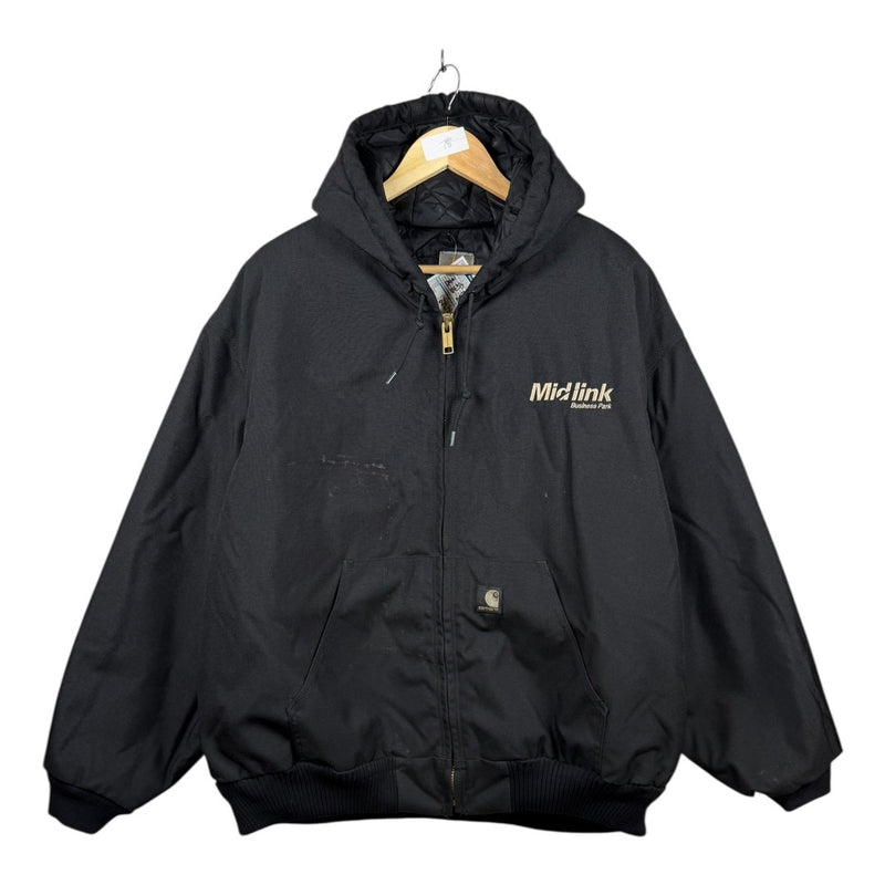 Vintage Carhartt Canvas Full Zip Hooded Workwear Jacket