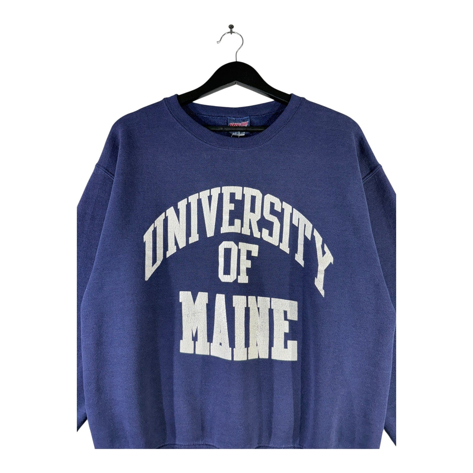 Vintage University Of Maine Chest Spellout Crewneck