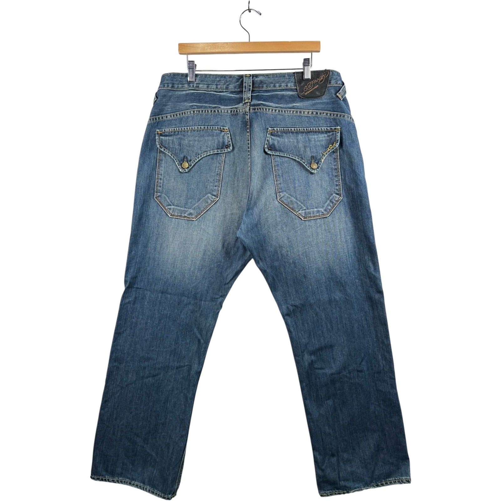 Vintage Ed Hardy Distressed Denim Jeans 38