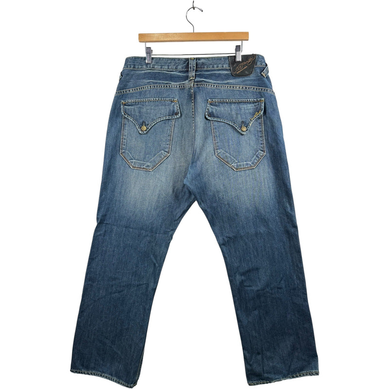 Vintage Ed Hardy Distressed Denim Jeans 38