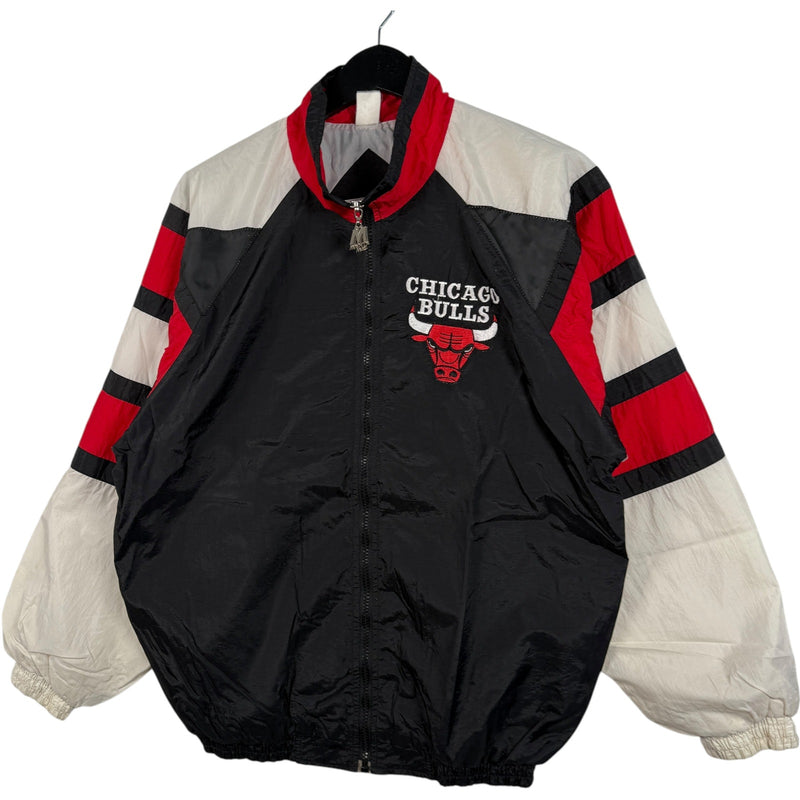 Vintage Chicago Bulls Logo Color Block NBA 90s Windbreaker