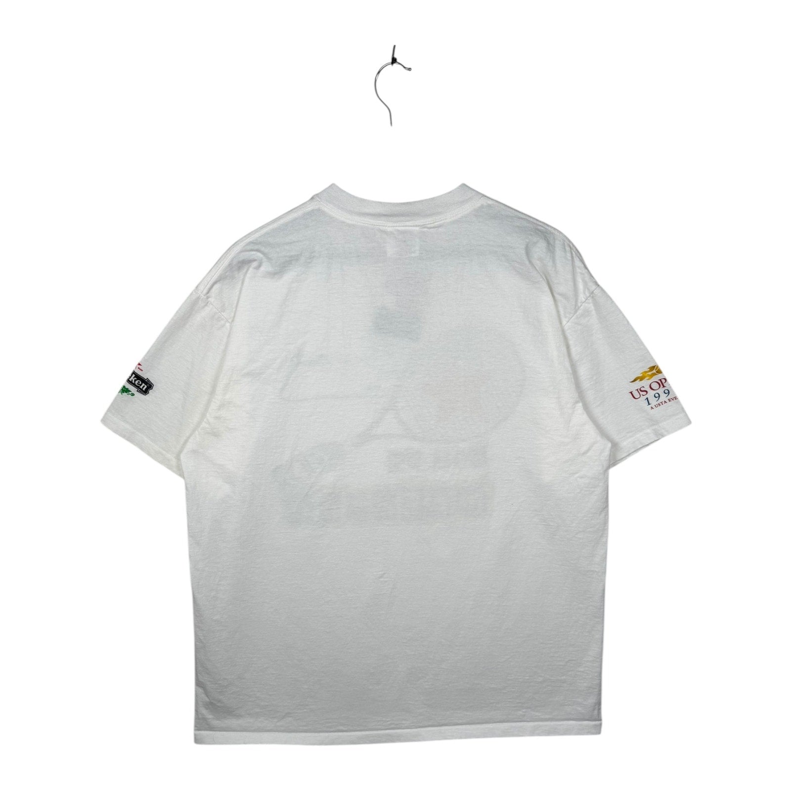 Vintage Art by McEnroe Tennis Racket Heineken T-Shirt