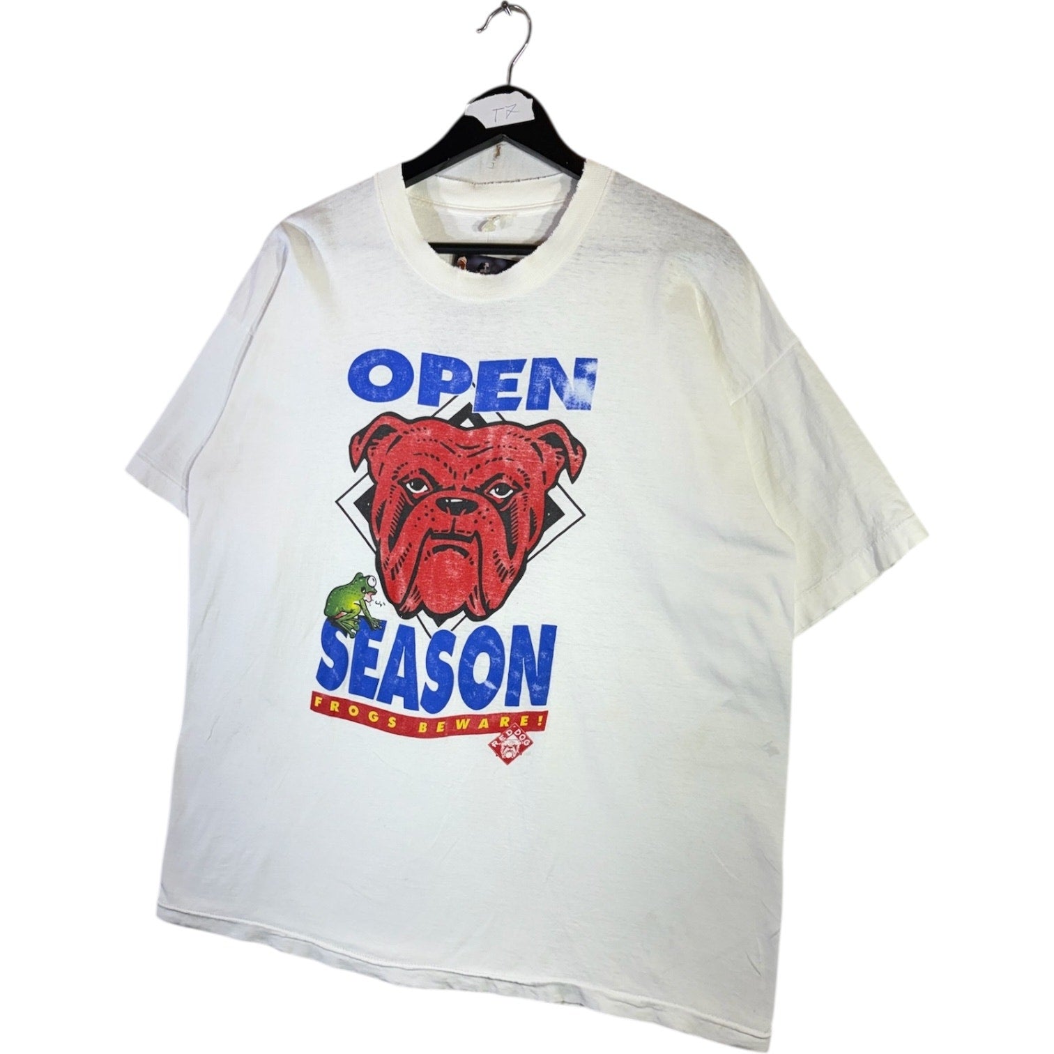 Vintage Open Season Frogs Beware Bulldog T-Shirt