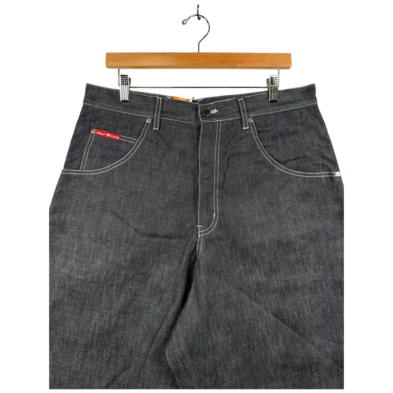 Vintage Delf USA Carpenter Denim Shorts 36