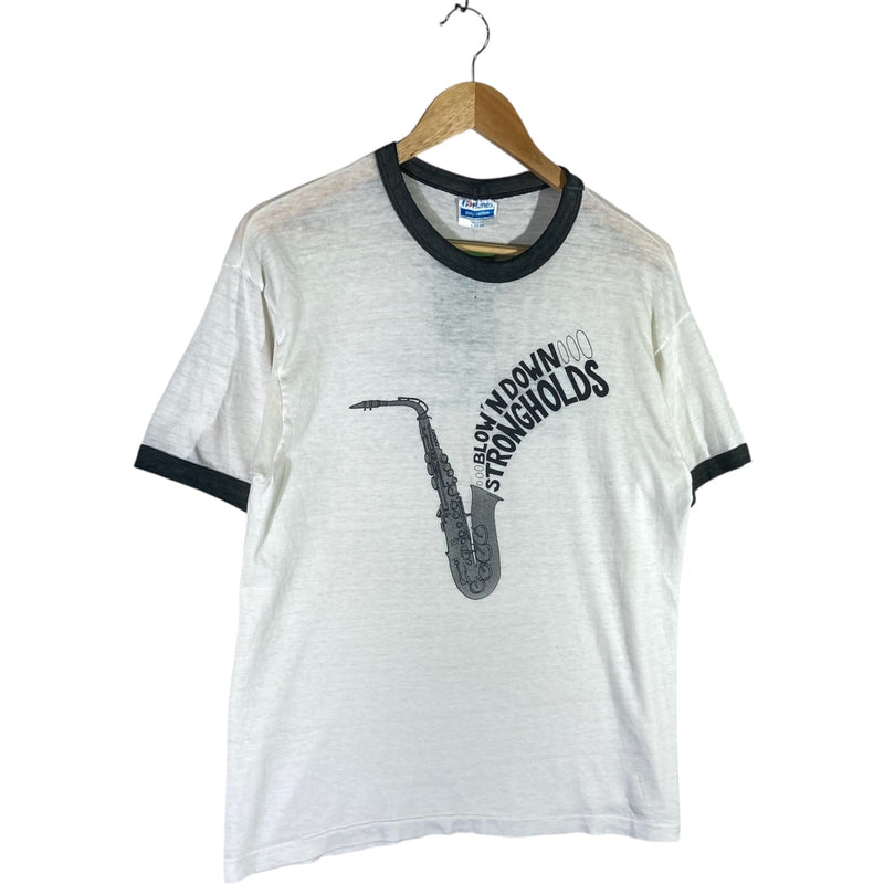 Vintage John Amato "Blow 'N Down Strongholds" Saxophone Tee