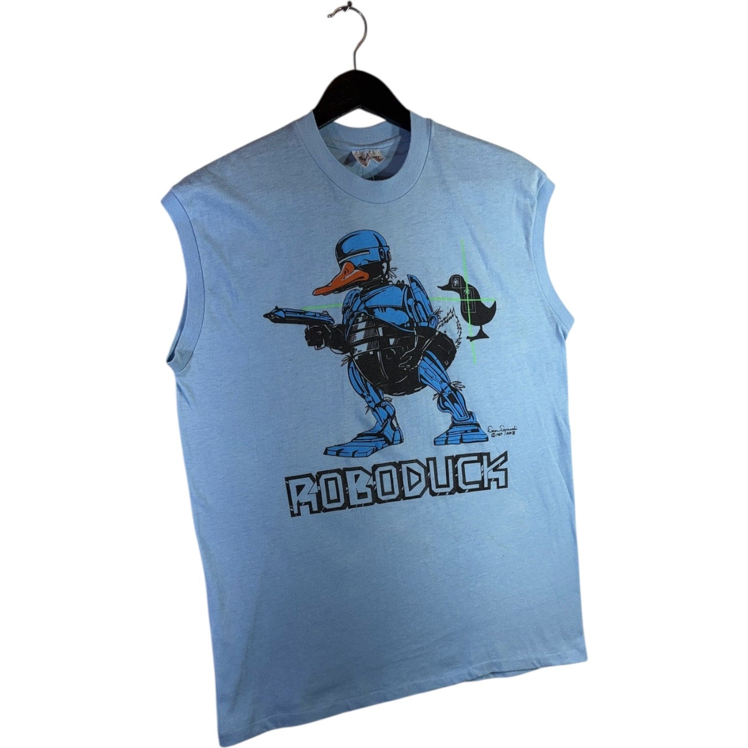 Vintage Roboduck Parody 80s Sci-Fi Tank Muscle Tee