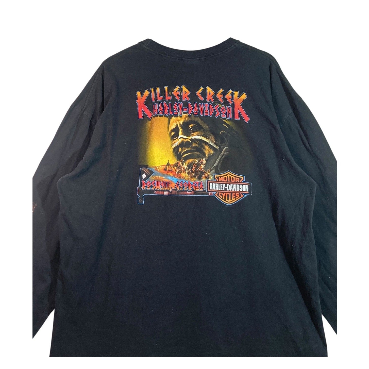 Vintage Harley-Davidson Killer Creek Skull Long Sleeve T-Shirt